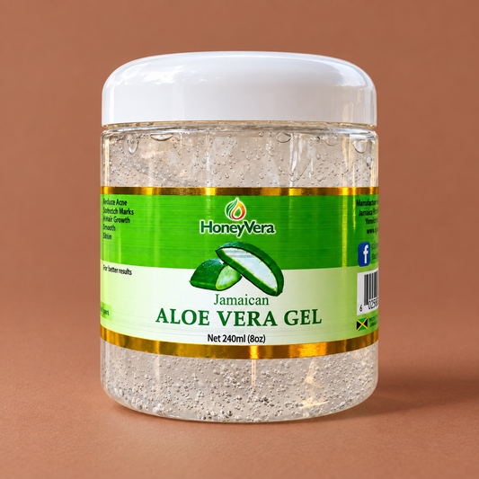 Aloe Gel on a warm brown studio background