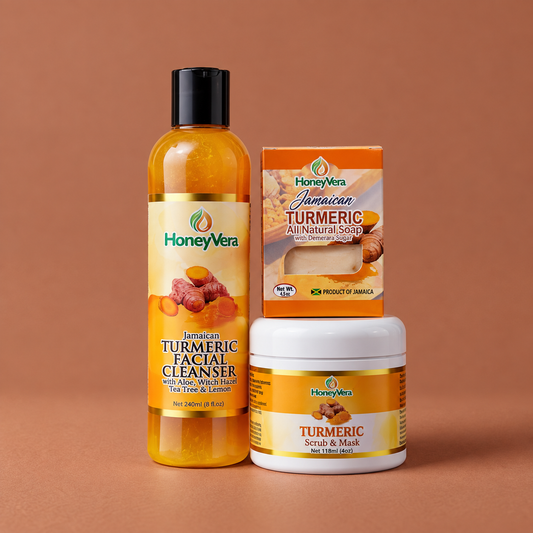 Turmeric Kit on a warm brown background