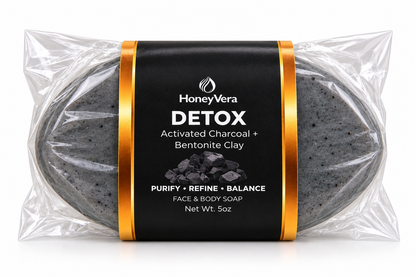 Detox Charcoal Soap Bar in packaging — 5 oz