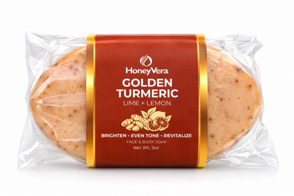 Golden Turmeric Lime Soap Bar in packaging — 5 oz
